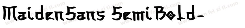 MaidenSans SemiBold字体转换